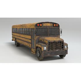 3D model Abandoned School Bus